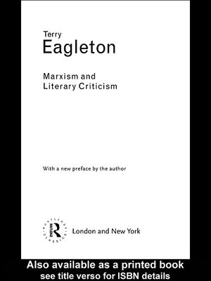 cover image of Marxism and Literary Criticism